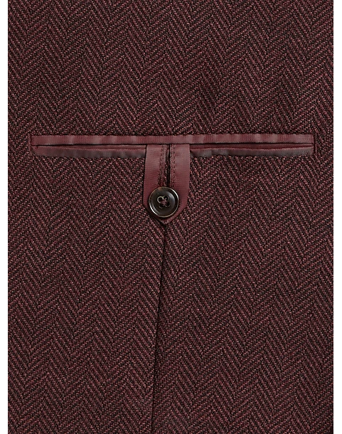 Calvin Klein X-Fit Slim Fit Sport Coat, Burgundy Herringbone - Image 3