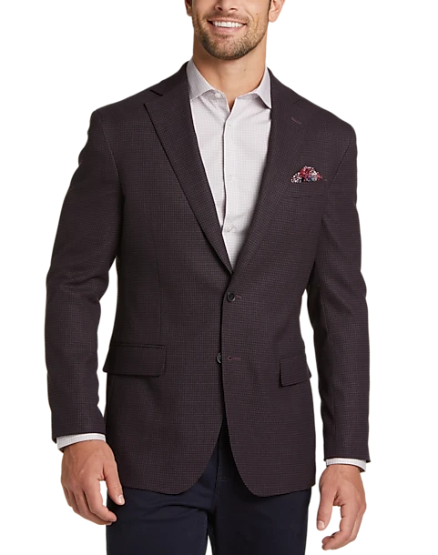 Awearness Kenneth Cole Modern Fit Sport Coat, Black Check