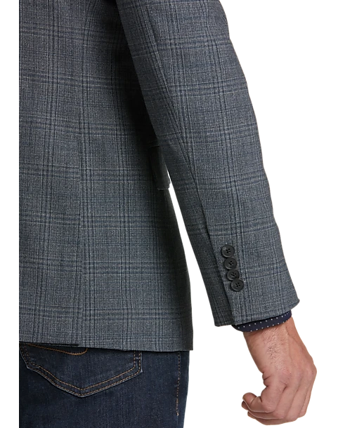 Awearness Kenneth Cole Modern Fit Sport Coat, Gray Plaid - Image 2