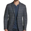 Michael Strahan Modern Fit Sport Coat, Gray Plaid