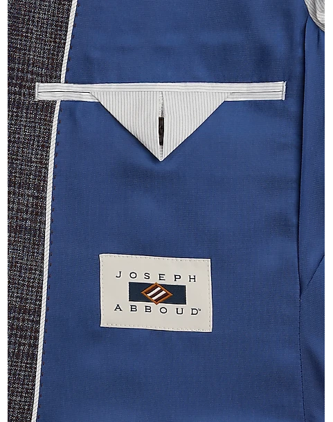 Joseph Abboud Slim Fit Sport Coat, Blue And Plum Plaid - Image 3