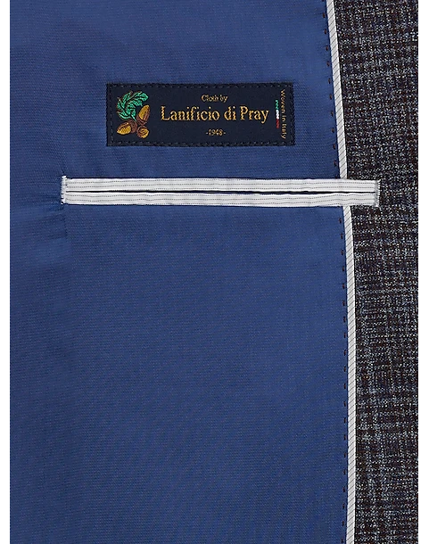 Joseph Abboud Slim Fit Sport Coat, Blue And Plum Plaid - Image 4