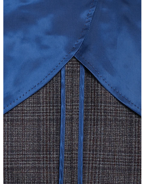 Joseph Abboud Slim Fit Sport Coat, Blue And Plum Plaid - Image 5