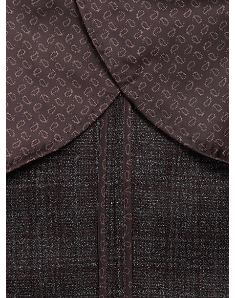 Joseph Abboud Slim Fit Sport Coat, Brown Boucle Plaid - Image 4