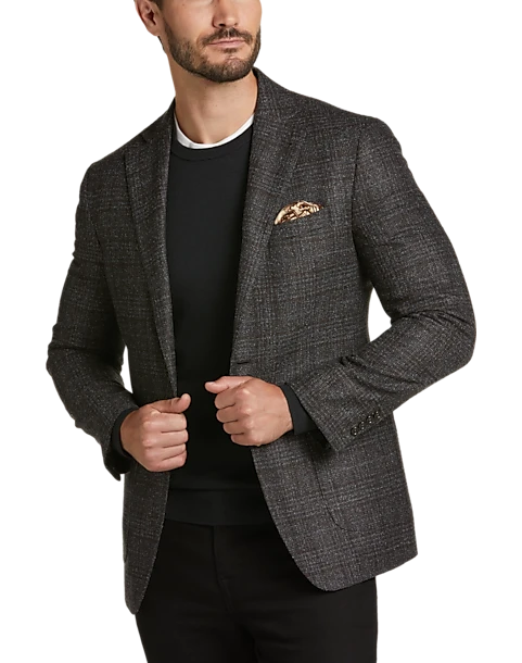 Joseph Abboud Slim Fit Sport Coat, Brown Boucle Plaid