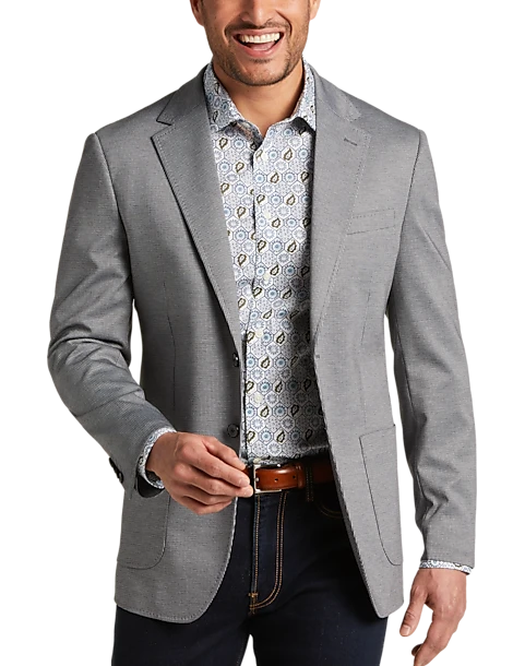 JOE Joseph Abboud Slim Fit Notch Lapel Sport Coat, Gray Tic