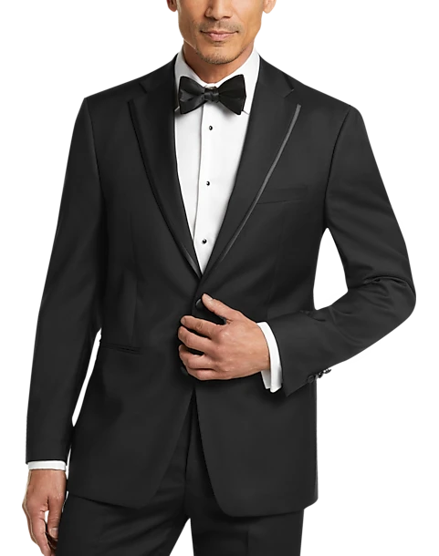 Calvin Klein X-Fit Slim Fit Wool Tuxedo Jacket, Black
