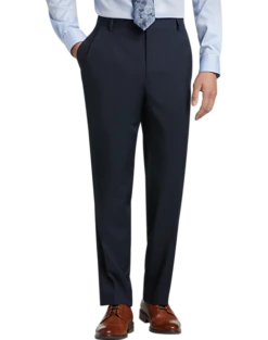 Pronto Uomo Platinum Modern Fit Suit Separates Slacks, Navy Sharkskin