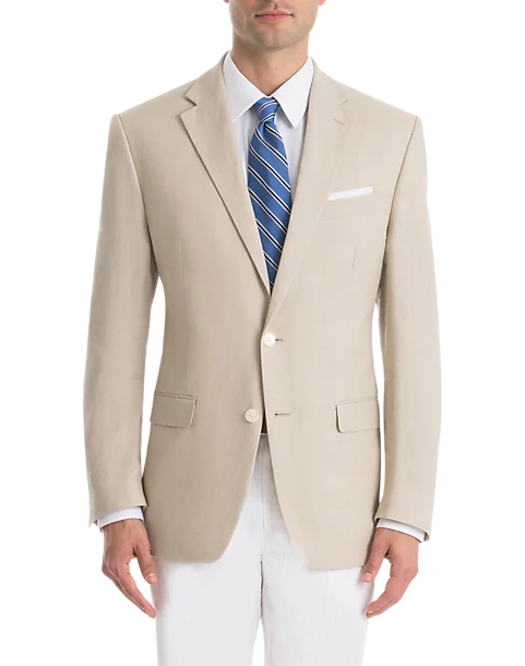 Lauren By Ralph Lauren Tan Classic Fit Linen Suit Separates