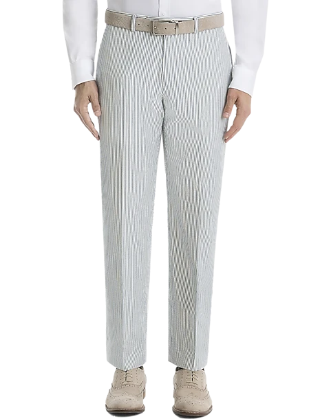 Lauren By Ralph Lauren Classic Fit Suit Separates Pants, Blue & White Seersucker
