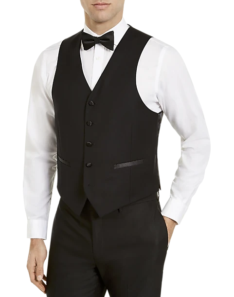 Lauren By Ralph Lauren Classic Fit Suit Separates Tuxedo Vest, Black