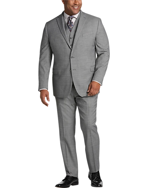 Awearness Kenneth Cole AWEAR-TECH Slim Fit Suit Separates, Black & White Sharkskin