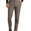 Egara Skinny Fit Suit Separates Pants, Taupe Plaid