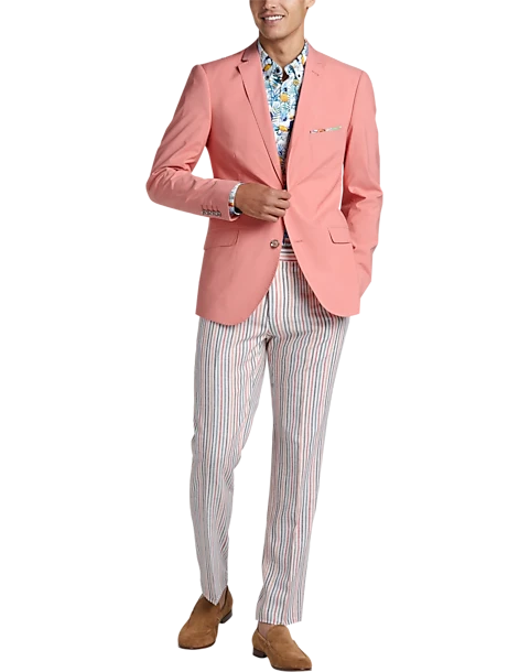 Paisley & Gray Slim Fit Suit Separates Jacket, Peach - Image 6
