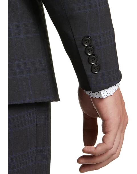 Calvin Klein X-Fit Slim Fit Suit, Charcoal Plaid - Image 2