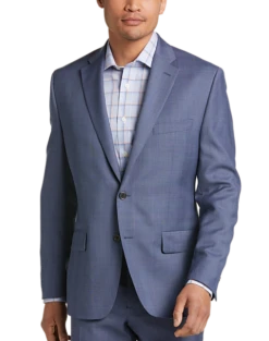 Lauren By Ralph Lauren Classic Fit Suit, Blue Plaid