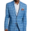 Tayion Classic Fit Suit Separates Coat, Blue & Cream Windowpane
