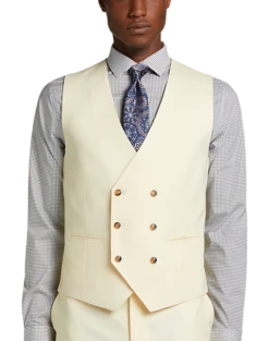 Tayion Classic Fit Suit Separates Double Breasted Vest, Cream