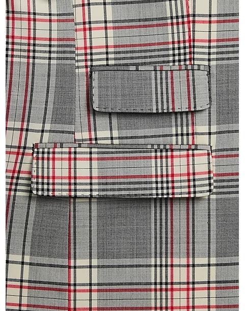 Tayion Classic Fit Suit Separates Coat, White Plaid - Image 4