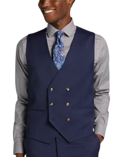 Tayion Classic Fit Suit Separates Double Breasted Vest, Navy