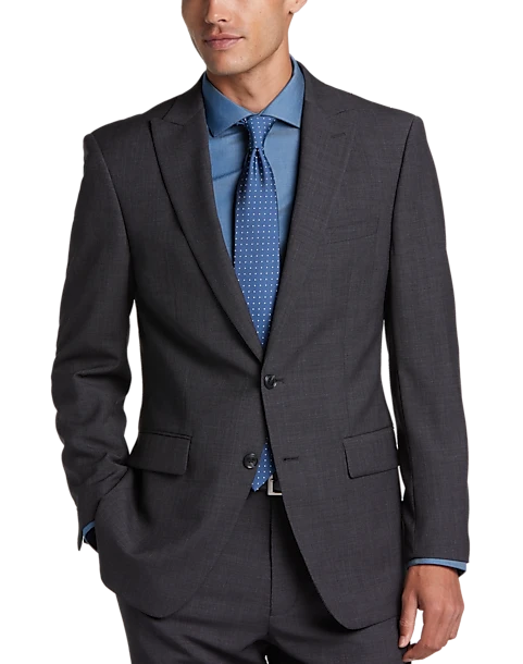 Calvin Klein Slim Fit Suit, Charcoal Check