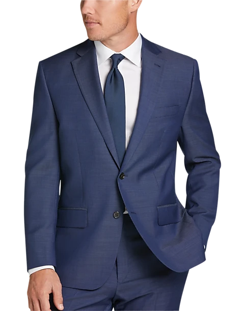 Lauren By Ralph Lauren Classic Fit Suit, Blue Tic
