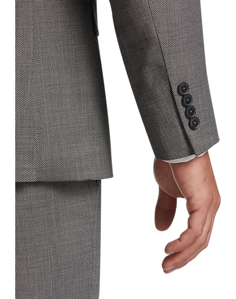 Michael Strahan Classic Fit Suit, Black & White Birdseye - Image 2