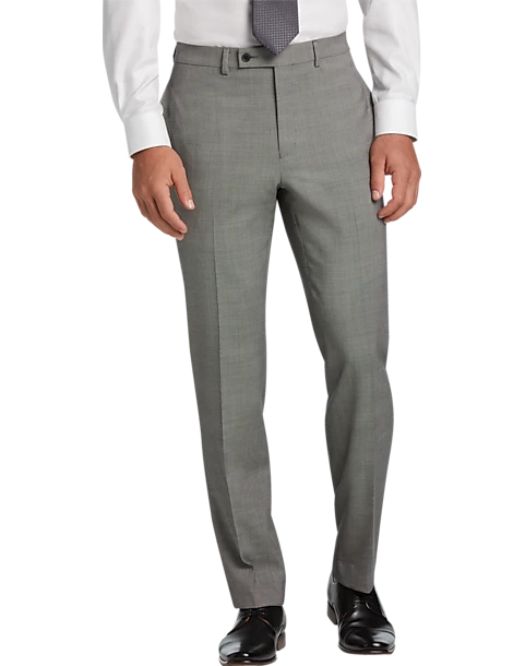 Michael Strahan Classic Fit Suit, Black & White Birdseye - Image 3