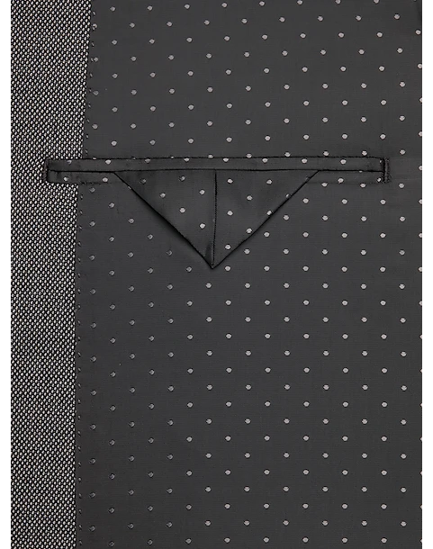 Michael Strahan Classic Fit Suit, Black & White Birdseye - Image 4