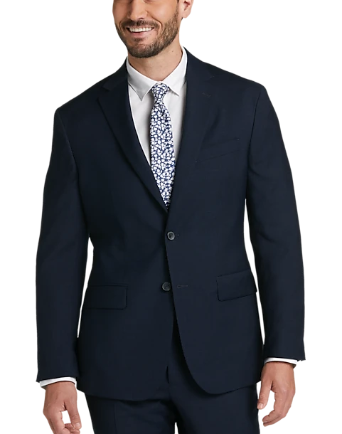 Awearness Kenneth Cole Modern Fit Suit, Blue Plaid
