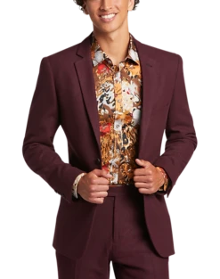 Paisley & Gray Slim Fit Suit Separates Coat, Deep Wine