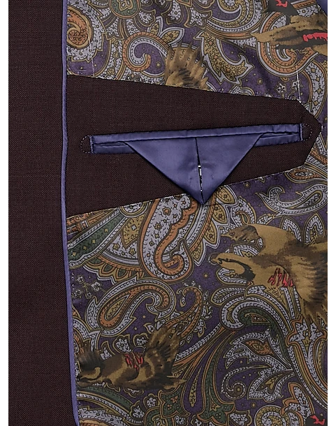 Tayion Classic Fit Suit Separates Coat, Wine Plum - Image 3