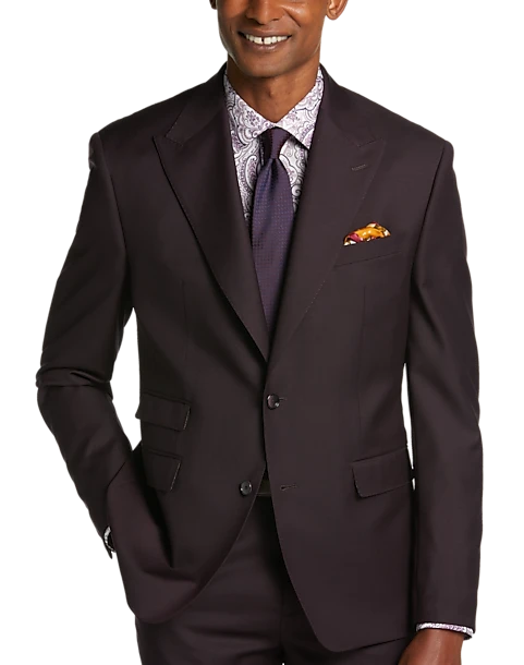 Tayion Classic Fit Suit Separates Coat, Wine Plum - Image 5