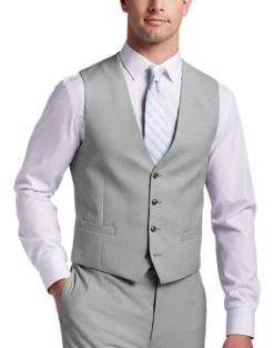 Calvin Klein X-Fit Slim Fit Suit Separates Vest, Light Gray Sharkskin