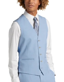 Egara Skinny Fit Suit Separates Vest, Sky Blue