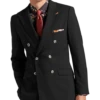 Paisley & Gray Slim Fit Double Breasted Suit Separates, Jet Black
