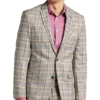 Paisley & Gray Slim Fit Suit Separates Coat, Olive & Yellow Check