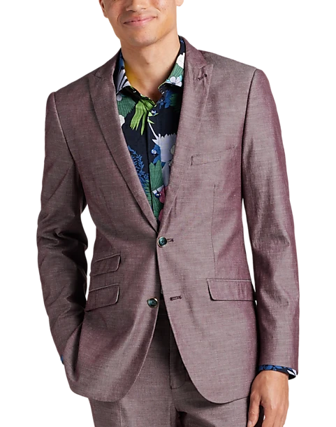 Paisley & Gray Slim Fit Suit Separates Coat, Mulberry