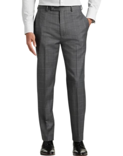 Calvin Klein X-Fit Slim Fit Suit Separates Pants, Gray Windowpane