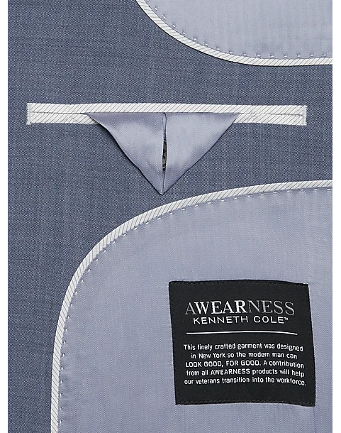 Awearness Kenneth Cole Modern Fit Suit, Light Blue - Image 4
