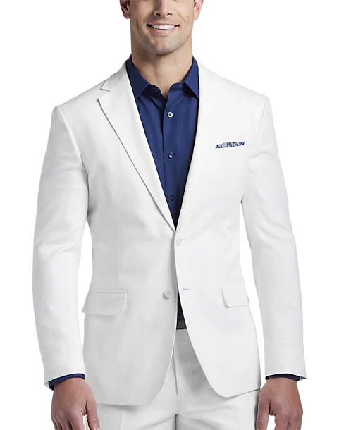 JOE Joseph Abboud Slim Fit Ljinen Blend Suit Separates, White