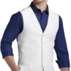 JOE Joseph Abboud Slim Fit Linen Blend Suit Separates Vest, White