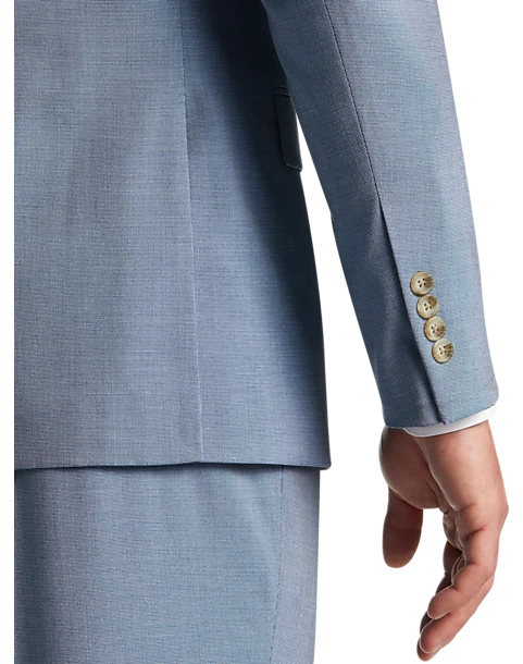 Pronto Uomo Modern Fit Suit Separates Coat, Blue Tic - Image 2