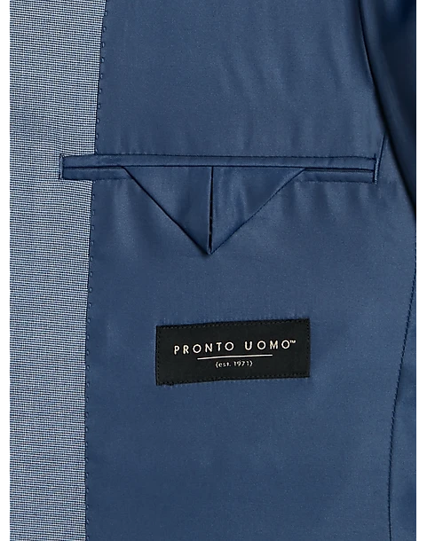 Pronto Uomo Modern Fit Suit Separates Coat, Blue Tic - Image 3