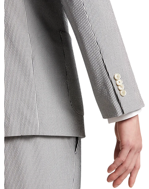 JOE Joseph Abboud Slim Fit Suit Separates Coat, Navy Seersucker - Image 2