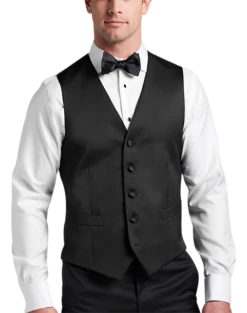 Joseph Abboud Black Label Modern Fit Suit Separates Tuxedo Vest, Black