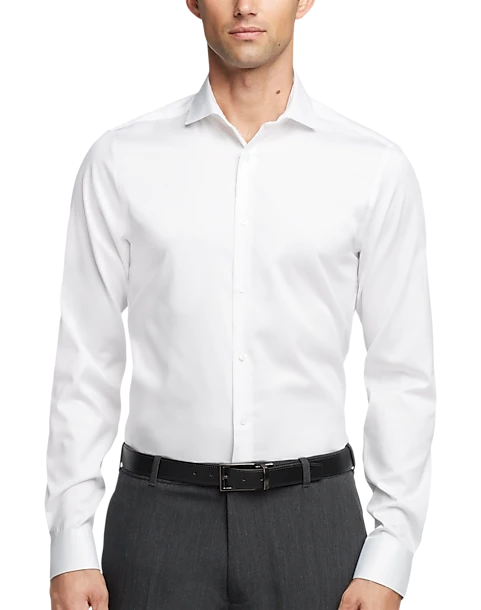 Calvin Klein Infinite Wrinkle Free Slim Fit Stretch Collar Dress Shirt, Light Blue - Image 4