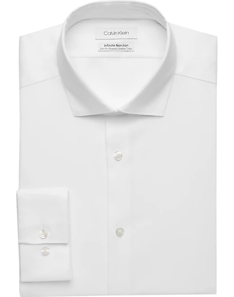 Calvin Klein Infinite Wrinkle Free Slim Fit Stretch Collar Dress Shirt, Light Blue