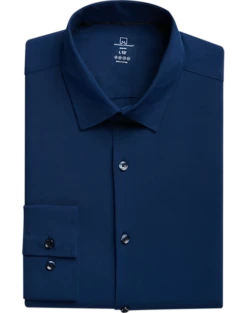 Michael Strahan Modern Fit Spread Collar Dress Shirt, Navy