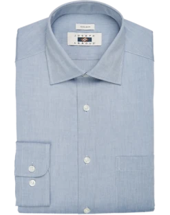 Joseph Abboud Modern Fit Spread Collar Dress Shirt, Chambray Light Wash